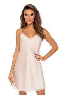 Satynowa koszulka nocna Tiffani beżowa XL - Pudełko podarunkowe - Bielizna nocna - miniaturka - grafika 1