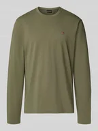 Koszulki męskie - Bluzka z długim rękawem i wyhaftowanym logo model ‘Salis’ - miniaturka - grafika 1