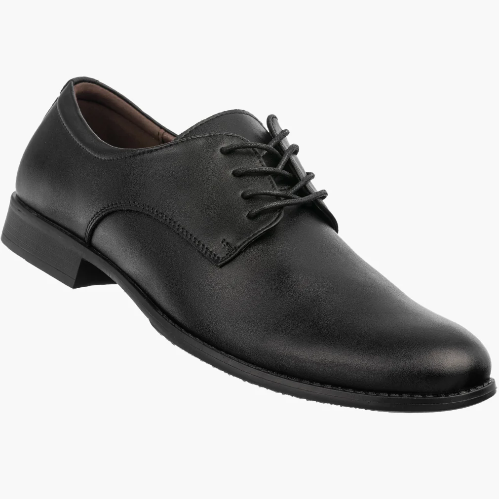 Buty Skórzane Męskie Półbuty Wizytowe Eleganckie Czarne WOJTYŁKO 39