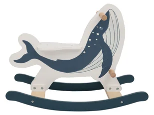 Playtive Drewniany bujak w kształcie wieloryba lub Drewniany rower biegowy, z prawdziwego drewna (Wieloryb na biegunach) - Zabawki na biegunach - miniaturka - grafika 1