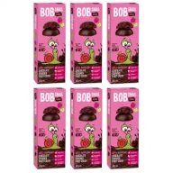 Ciastka - Bob Snail Przekąska jabłkowo-malinowa w ciemnej czekoladzie Zestaw 6 x 30 g - miniaturka - grafika 1