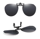 Akcesoria do okularów - Nakładki przeciwsłoneczne polaryzacyjne na okulary korekcyjne czarne NA-201 - miniaturka - grafika 1
