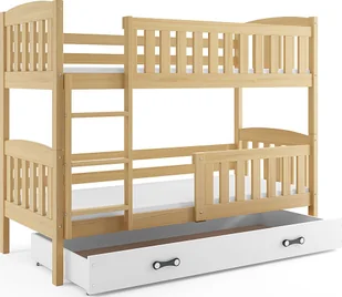 Elior Piętrowe łóżko dla dzieci z białą szufladą 90x200 - Celinda 3X - Łóżka dla dzieci i młodzieży - miniaturka - grafika 1