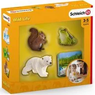Figurki dla dzieci - Schleich Wild Life Niedźwiadek wiewiórka i żaba - miniaturka - grafika 1