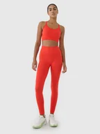 Legginsy - 4F Legginsy treningowe bezszwowe damskie - czerwone XS/S - miniaturka - grafika 1