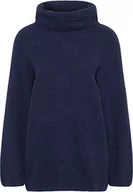 Swetry damskie - Jalene Damski sweter z golfem 81133470, granatowy, M/L, grantowy, M-L - miniaturka - grafika 1