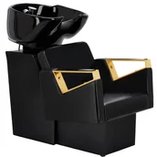 Myjki fryzjerskie - Myjnia myjka fryzjerska barberska Tomas Gold do salonu fryzjerskiego barberskiego ruchoma ceramiczna misa armatura bateria słuchawka - miniaturka - grafika 1