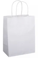 Opakowania i torebki na prezenty - Torebka na prezenty KRAFT papierowa 24x12x31cm gr. 110G/M2 biała - miniaturka - grafika 1