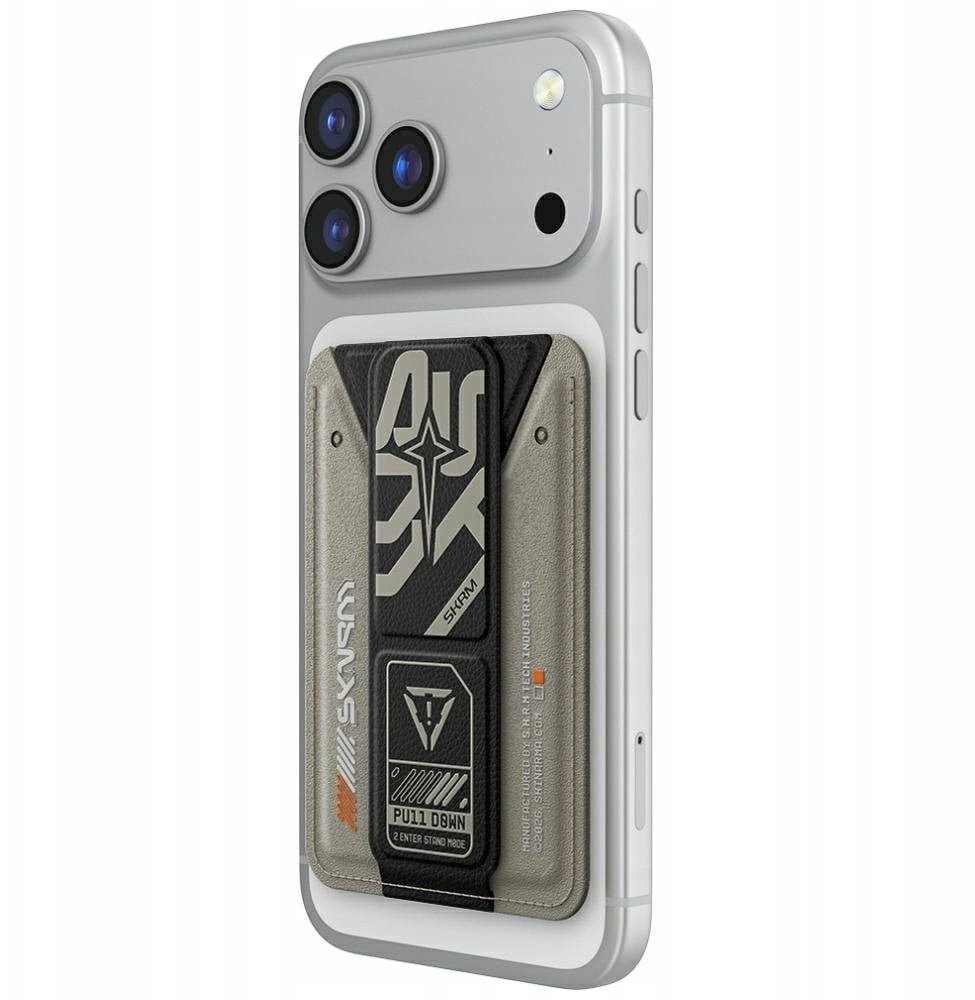 Portfel Skinarma Kado Aegis Magnetic Cardholder Grip Stand szary