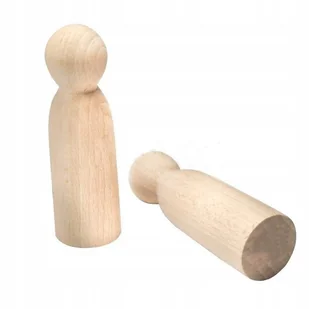 FIGURKA DREWNIANA PIONEK - peg doll 1szt - Prace ręczne dla dzieci - miniaturka - grafika 1