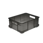 Pudła i pojemniki do przechowywania - Pojemnik Euro-box L BRUNO 43 x 35 x 17,5 crystal grey - miniaturka - grafika 1