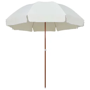 vidaXL Parasol na stalowym słupku, 300 cm, piaskowy vidaXL - Parasole ogrodowe - miniaturka - grafika 6