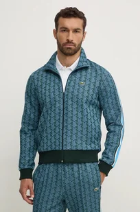 Lacoste bluza męska kolor zielony wzorzysta - Bluzy męskie - miniaturka - grafika 1