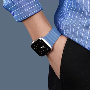 Dux Ducis Magnetic Strap pasek do Watch 7 / 6 / 5 / 4 / 3 / 2 / SE (41 / 40 / 38mm) magnetyczna opaska niebieski (Chain Version) - Etui i futerały do telefonów - miniaturka - grafika 3