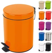 Koszyki łazienkowe - Spirella spirella 10.16380 kosz na śmieci z pedałem Sydney 3 L, pomarańczowy 10.16380 - miniaturka - grafika 1