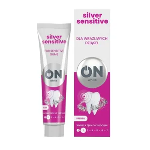 ON White Silver Sensitive Pasta do zębów, 75ml - !!! WYSYŁKA ZA 0 ZŁ PRZY ZAKUPACH POWYŻEJ 49 ZŁ !!! - Pasty do zębów - miniaturka - grafika 1