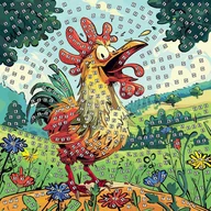 Zabawki kreatywne - Mozaika piankowa Kogut Fun&Joy - miniaturka - grafika 1