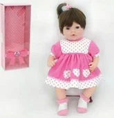 Lalki dla dziewczynek - Adar Lalka 45 cm dziewczynka z groszkiem w pudełku 526310 - miniaturka - grafika 1