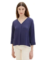 Bluzki damskie - TOM TAILOR Damski Bluzka 1035248, 11331 - Atlantic Ocean Blue, 44 - miniaturka - grafika 1