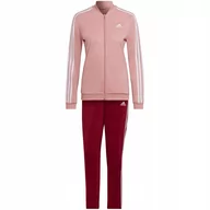 Dresy damskie - Dres damski adidas Essentials 3-Stripes Track Suit różowy HD4301 XS - miniaturka - grafika 1