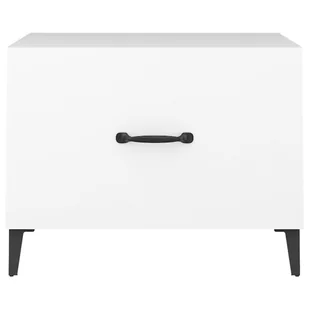 Lumarko Stoliki kawowe z metalowymi nogami, 2 szt., białe, 50x50x40 cm - Ławy i stoliki kawowe - miniaturka - grafika 8