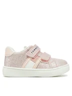 Buty dla dziewczynek - Tommy Hilfiger Sneakersy Flag Low Cut Velcro Sneaker T1A9-33725-0745 M Różowy - miniaturka - grafika 1