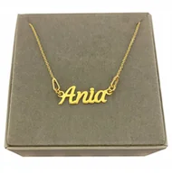Naszyjniki - Naszyjnik imię z imieniem Ania srebro 925 zł - miniaturka - grafika 1