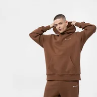 Bluzy sportowe męskie - Męska bluza dresowa nierozpinana z kapturem CHAMPION ROCHESTER ECO FUTURE Hooded Sweatshirt - brązowa - miniaturka - grafika 1