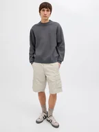 Spodnie męskie - Jack & Jones Bermudy w kolorze kremowym - miniaturka - grafika 1