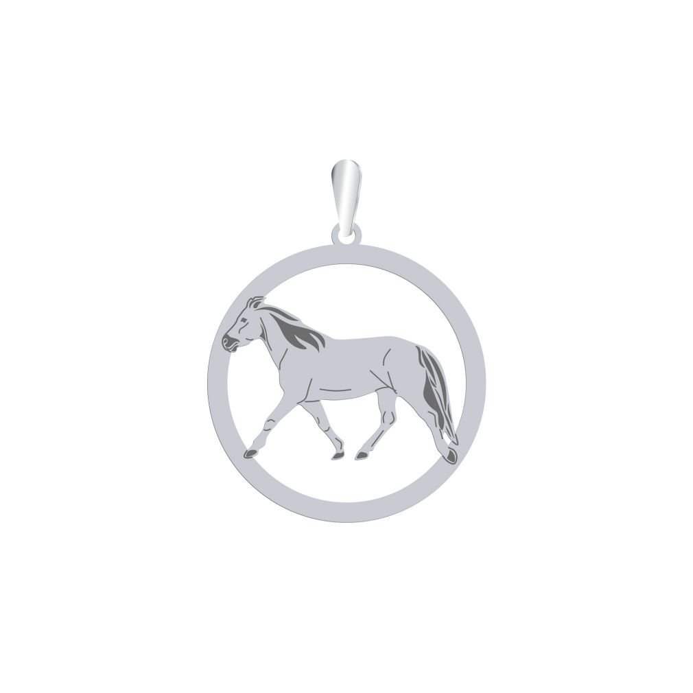 Zawieszka Srebrna Koń Huculski 925 Biżuteria Prezent Kobieta GRAWER GRATIS