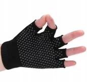 Rękawiczki sportowe damskie - RĘKAWICZKI DO JOGI ĆWICZEŃ FITNESS BEZ PALCÓW ANTYPOŚLIZGOWE RÓŻNE KOLORY - miniaturka - grafika 1