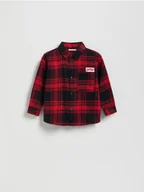 Bluzki dla niemowląt - Reserved - Bawełniana koszula w kratę - czerwony - miniaturka - grafika 1