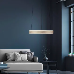 Lampa wisząca PURE LED E-Loop, mosiądz, Ø 50 cm aluminium CCT - Lampy sufitowe - miniaturka - grafika 1