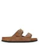 Klapki i japonki męskie - Birkenstock Klapki Arizona Sfb 1030863 Brązowy - miniaturka - grafika 1