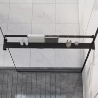 Kabiny prysznicowe - VIDAXL Półka ścienna do prysznica typu walk-in, czarna, 80 cm - miniaturka - grafika 1