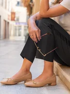 Baleriny - Belucci Baleriny w kolorze beżowym - miniaturka - grafika 1