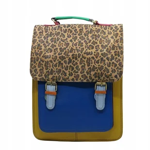 Plecak skórzany damski torebka 2w1 elegancki pojemny mieści A4 OLIVKA - Torebki damskie - miniaturka - grafika 1