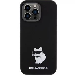 Etui Karl Lagerfeld KLHCP15XSMHCNPK Apple iPhone 15 Pro Max Silicone Choupette Metal Pin czarny/black - Etui i futerały do telefonów - miniaturka - grafika 4
