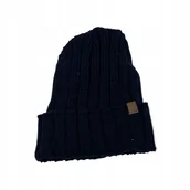 Czapki i chusty sportowe męskie - Granatowa ciepła czapka SPENCER'S uni - miniaturka - grafika 1