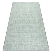 Dywany - Dywan SZNURKOWY SIZAL SION Romby 22184 płaskie tkanie zielony / niebieski / ecru, 80x150 cm - miniaturka - grafika 1