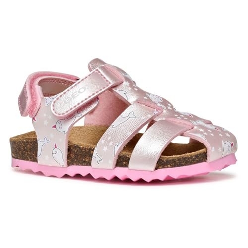 Geox B Sandal Chalki Girl, dziewczynki 0-24, Jasnoróżowy, 23 EU