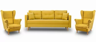 Zestaw Wypoczynkowy Skandynawski Sofa + 2 Fotele - Komplety wypoczynkowe - miniaturka - grafika 1