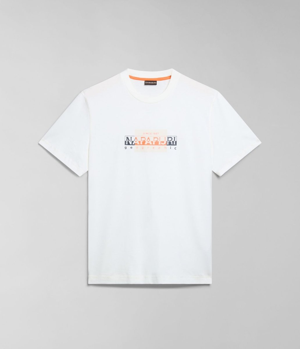 t-shirt uomo napapijri s-smallwood np0a4hqk n1a1 white whisper