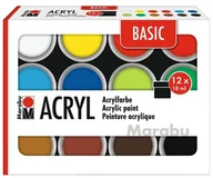 Farby i media malarskie - Farby akrylowe Basic 18ml 12 kolorów - miniaturka - grafika 1