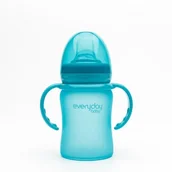 Śliniaki i fartuszki - Everyday Baby Zestaw ustnik niekapek i rączki do butelki turkusowy - miniaturka - grafika 1