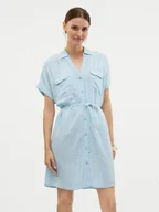 Sukienki - Vero Moda Sukienka letnia Linn 10323027 Błękitny Relaxed Fit - miniaturka - grafika 1