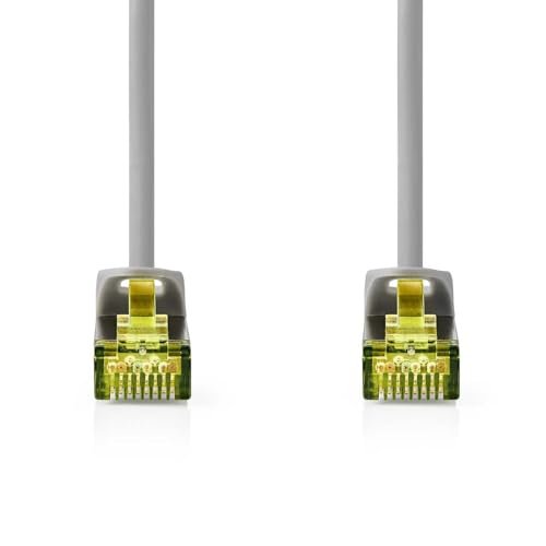 Nedis Cat 8.1 kabel sieciowy - S/FTP - wtyczka RJ45 - wtyczka RJ45-2,00 m - okrągły - LSZH - szary - etykieta
