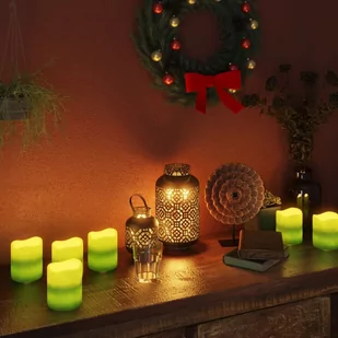 vidaXL Świece LED, elektryczne, pilot i timer, 12 szt., ciepła biel - Oświetlenie świąteczne - miniaturka - grafika 1