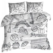 Pościel - Pościel 3D bawełna satyna 160x200cm PARYŻ - miniaturka - grafika 1