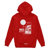 Odzież do sportów motorowych - Bluza z kapturem Mazda Miata z dachem czerwona-XL - miniaturka - grafika 1